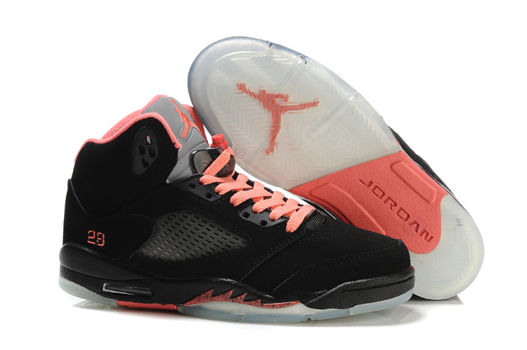 Air Jordan 5 Women Shoes Aaa Black/Red Online